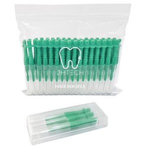 스마일브러쉬 치간 칫솔 I형 SS 민트, 0.9mm, 50개입, 1개