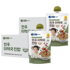 베베쿡 한우 미역국 진밥 실온이유식 완료기, 100g, 20개
