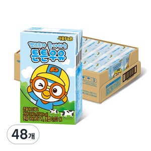 서울에프엔비 뽀로로가 좋아하는 튼튼우유, 140ml, 48개