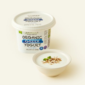 상하목장 유기농 인증 무가당 그릭요거트 플레인, 400g, 1개