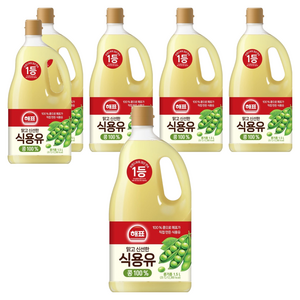 해표 콩기름 식용유, 1.5L, 6개
