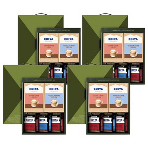 이디야 아메리카노&라떼 3호 선물세트, 4세트, 오리지널 아메리카노 2p + 아이스 아메리카노 + 카페 라떼 + 바닐라 라떼