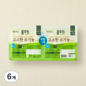 풀무원 고소한 유기농 투컵 두부, 580g, 6개
