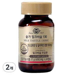 솔가 밀크씨슬 130 27g, 60정, 2개