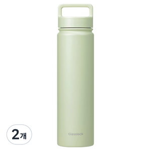 글라스락 스포티 핸들 텀블러, 페일 그린, 700ml, 2개