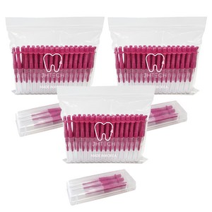 스마일브러쉬 치간 칫솔 I형 SSSS 레드, 0.6mm, 50개입, 3개