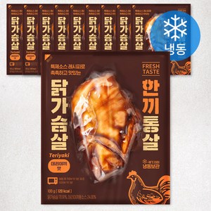 한끼통살 닭가슴살 데리야끼맛 (냉동), 100g, 1개입, 10개