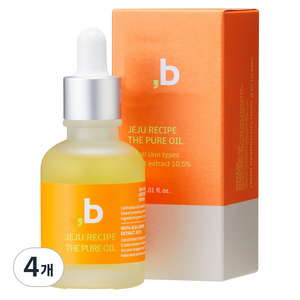 오린힐 제주레시피 더 퓨어 당근오일, 4개, 30ml