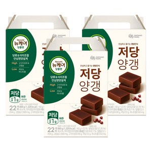 뉴케어 정품 당플랜 저당양갱 22p, 880g, 3개