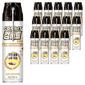 컴배트 프로페셔널 맥스 바퀴용 에어졸, 500ml, 15개