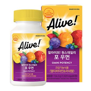 얼라이브 원스데일리 포 우먼 멀티비타민, 80정, 1개 골드박스 특가