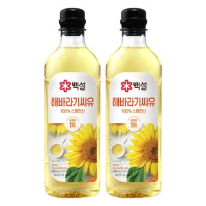 백설 해바라기유, 900ml, 2개