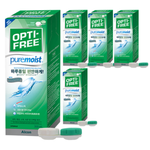 옵티프리 퓨어모이스트 렌즈세정액 + 렌즈케이스, 300ml, 5개