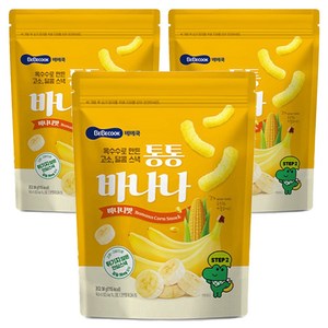 베베쿡 유아용 통통바나나, 바나나, 30g, 3개