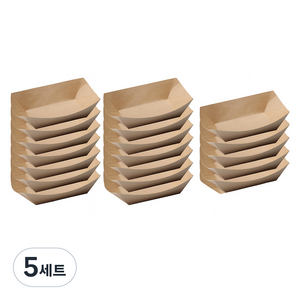 일회용 크라프트 종이 사각 접시 소 12.8cm, 40개입, 5세트