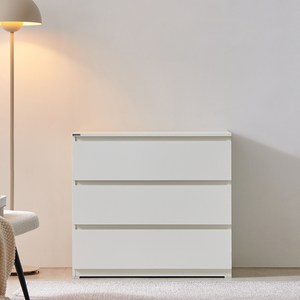 동서가구 팬타 속 깊은 광폭 서랍장 800 방문설치, 화이트, 3단