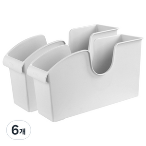 블럭마트 주방 싱크대 정리 조미료 랙, 라이트그레이, 6개