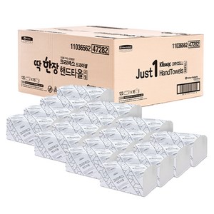 크리넥스 드라이셀 딱 한장 핸드타올 리필용, 125매, 16개