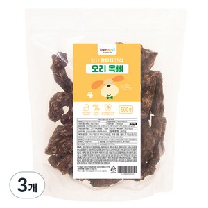 탐사 강아지 간식 오리 목뼈, 500g, 3개