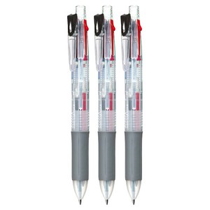 제브라 사라사4 멀티 중성펜 4색 0.5mm, J4J1(클리어), 3개