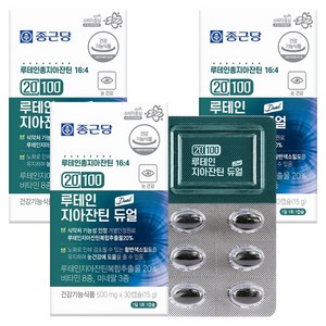 종근당 20100 루테인 지아잔틴 듀얼, 30정, 3개