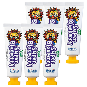 브리스틱 어린이 불소 케이엘 치약 블루베리향, 50g, 6개
