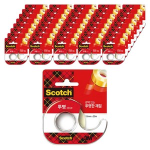 쓰리엠 스카치 투명테이프 522D 디스펜서 12mm x 20m, 50개