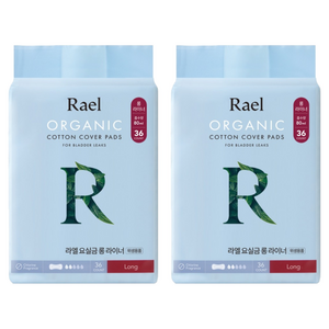 라엘 여성용 요실금 라이너, 롱라이너, 36개입, 2개