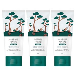 라운드랩 포 맨 소나무 진정 시카 크림, 75ml, 3개