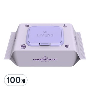 리벤스 라벤더 바이올렛 순수 물티슈 캡형, 40g, 100매, 100개