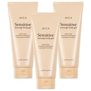 아브카 센서티브 수용성 나이트 저자극 마사지 바디 젤 무향, 150ml, 3개