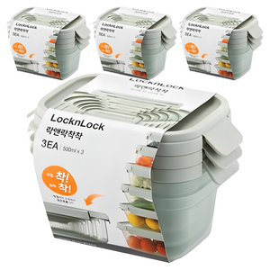 락앤락 착착 밀폐용기, 4세트, 500ml(3P)
