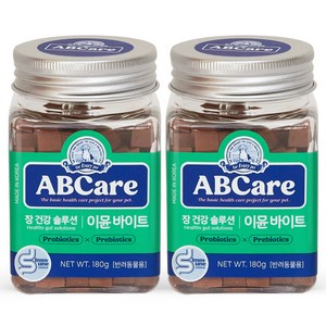 에이비씨케어 반려동물 바이트 영양제, 180g, 장건강/유산균, 2개