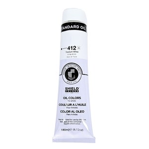 쉴드 전문가용 스탠다드 유화물감 412 TITIANUM WHITE, 180ml, 1색