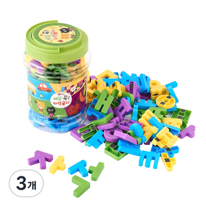 플레이맥스 매일 꼭 자석글자 한글, 3개, 104피스