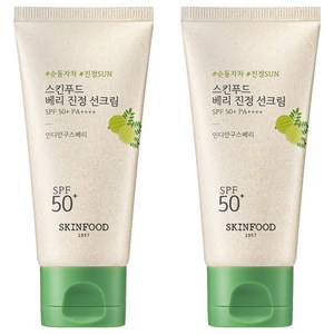 스킨푸드 베리 진정 선크림 SPF50+ PA++++, 50ml, 2개