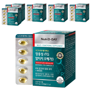 뉴트리디데이 장용성 알티지 오메가3, 60정, 6개