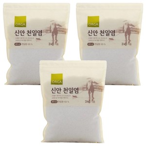 올가홀푸드 숨쉬는 갯벌 신안 천일염, 3kg, 3개