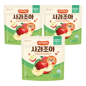 아이배냇 사과 조아 과일칩, 15g, 3개