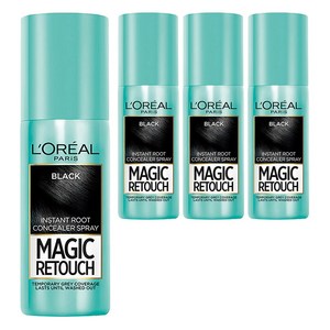 로레알파리 매직 리터치 헤어스프레이 75 ml, 블랙, 4개