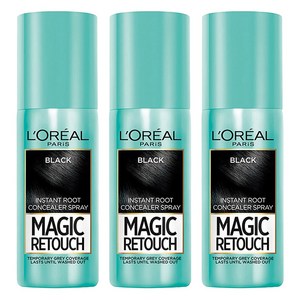 로레알파리 매직 리터치 헤어스프레이 75 ml, 블랙, 3개