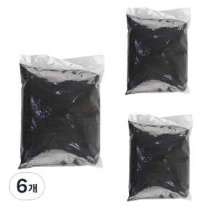 유니아트 색모래 500g, 검정, 6개