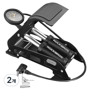 락브로스 고압 풋 펌프 FP4310S, 블랙, 2개