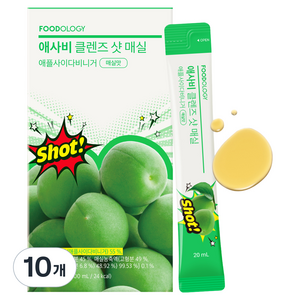 푸드올로지 애사비 클렌즈 샷 당제로 매실맛, 10개, 10회분