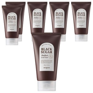 스킨푸드 블랙슈가 퍼펙트 스크럽 폼, 180g, 6개