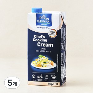 올덴버거 쉐프쿠킹크림, 1L, 5개