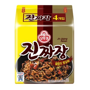 오뚜기 진짜장 라면 135g, 4개