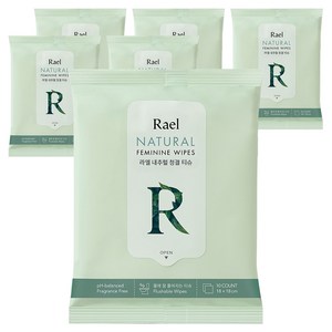 라엘 내추럴 청결티슈, 10매, 6개, 47g
