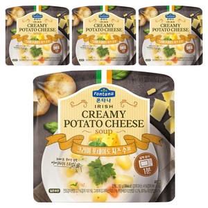 폰타나 크리미 포테이토 치즈 전자레인지용 수프, 180g, 4개