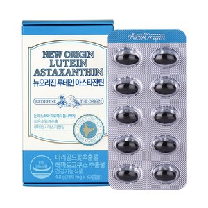 유한건강생활 뉴오리진 루테인 아스타잔틴 4.8g, 30정, 1개